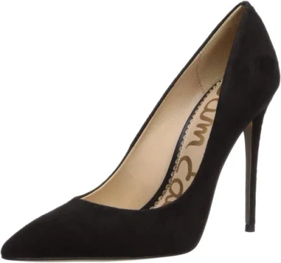 Pre-owned Sam Edelman Womens Danna Pointed Toe Heel In Black Suede