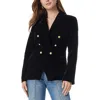 Sam Edelman Womens Double-breasted Polyester Double-breasted Blazer In Black