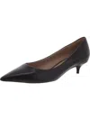Sam Edelman Womens Faux Leather Slip-on Kitten Heels In Black