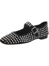 Sam Edelman Womens Faux Suede Rhinestone Mary Janes In Black