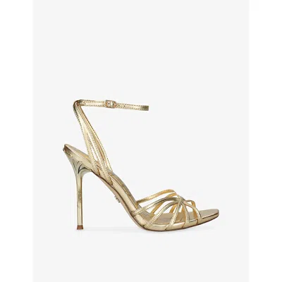 Sam Edelman Lili Heels Amber Gold Leather In Multi