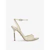 Sam Edelman Womens Gold Lilian Satin Heeled Sandals Eur 39 / 6 Uk