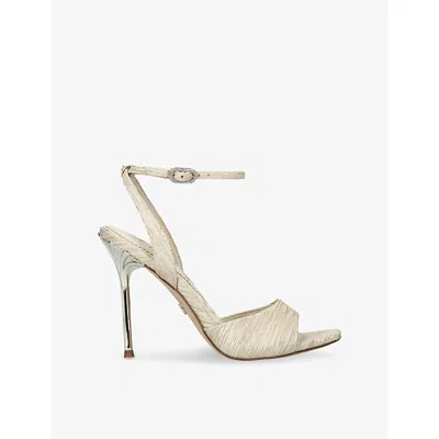 Sam Edelman Womens Gold Lilian Satin Heeled Sandals Eur 39 / 6 Uk