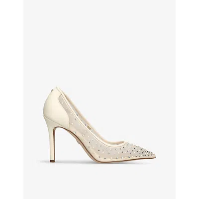 Sam Edelman Womens  Hazel Rhinestone-embellished Mesh Courts