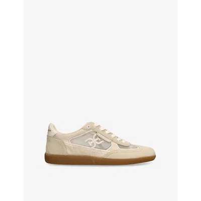 Sam Edelman Womens  Kyla Suede And Mesh Low-top Trainers