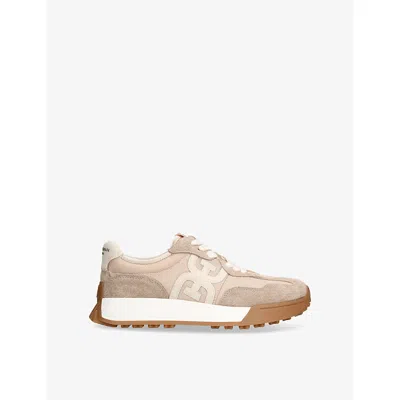 Sam Edelman Womens  Langley Suede And Mesh Low-top Trainers