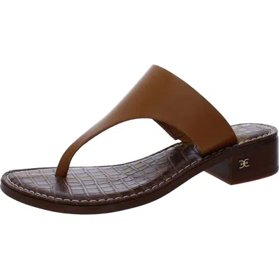 Sam Edelman Womens Leather Slip On Thong Sandals In Multi