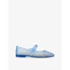 Sam Edelman Womens Michaela Jelly Mary Jane Flats Pale Blue Eur 36 / 3 Uk