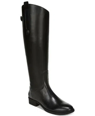 Sam Edelman Womens Penny Knee High Riding Boots Regular Wide Calf In Black