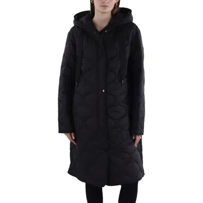 Sam Edelman Womens Quilted Long Long Coat In Black