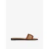 Sam Edelman Womens  Irina Branded-strap Leather And Woven Sandals