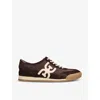 Sam Edelman Womens Brown/oth Ivey Branded Leather And Suede Low-top Trainers Eur 36 / 3 Uk In Brown/oth