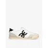Sam Edelman Womens White Ivey Branded Leather And Suede Low-top Trainers In White