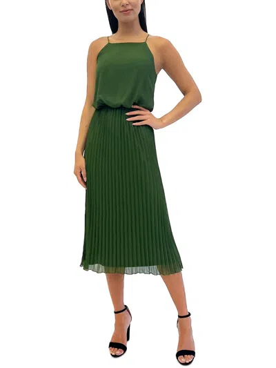 Sam Edelman Womens Sleeveless Polyester Midi Dress In Green
