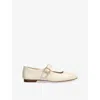 Sam Edelman Buckle-strap Ballet Flats In Neutral