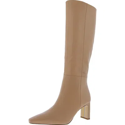 Sam Edelman Womens Zipper Leather Knee-high Boots In Brown