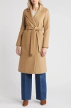 Sam Edelman Wool Blend Wrap Coat In Camel