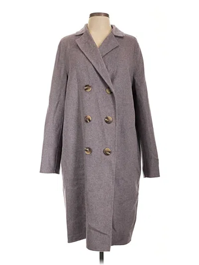 Pre-owned Sam Edelman Wool Coat In Gray