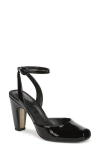 Sam Edelman Wrenna Ankle Strap Peep Toe Pump In Black