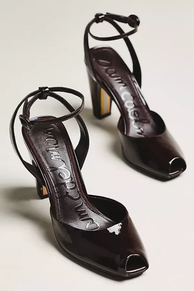 Sam Edelman Wrenna Peep-toe Heels In Black