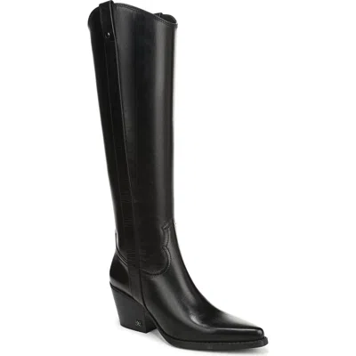 Sam Edelman Wyatt Knee High Western Boot In Black