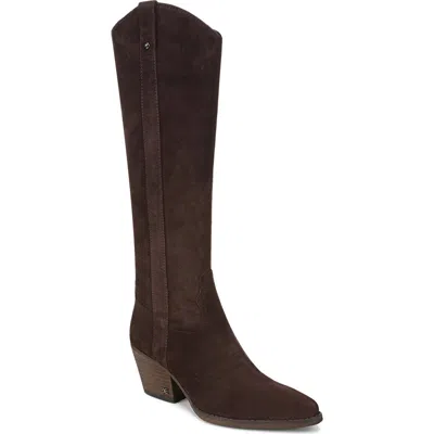 Sam Edelman Wyatt Knee High Western Boot In Brown