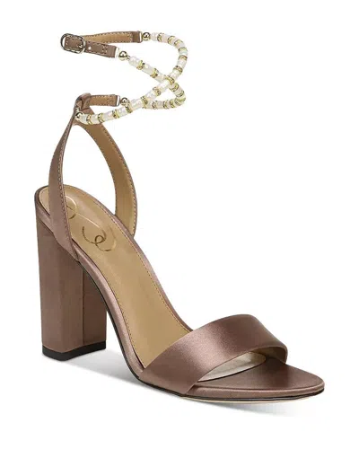 Sam Edelman Yanelli Sandal Womens 6 Brown Leather Ankle Strap Block Heel Khd1863
