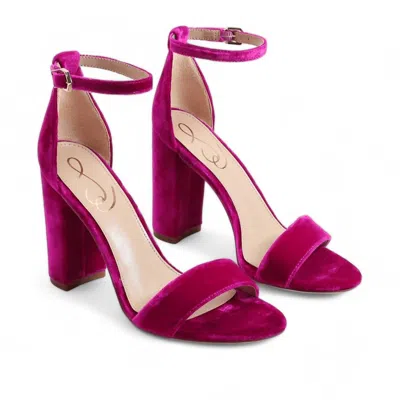 Sam Edelman Yaro Block Heel Sandal In Rasberry In Multi