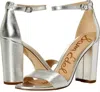 Sam Edelman Yaro E8511l6901 Sandal Womens 10.5 Silver Leather Block Heel Zpo1933 In Silver
