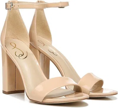 Sam Edelman Yaro Ec0235076 Sandals Women's Beige Ankle Strap Block Heel Zpo1785