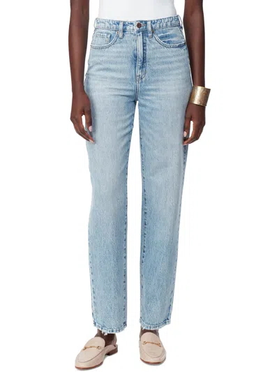 Sam Edelman Yaro Womens High Rise Light Wash Straight Leg Jeans In Multi