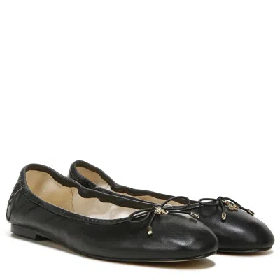 Sam Edelman Kids' Youth  Felicia Mini H8794l1001 Ballet Flast Black Leather Htat347