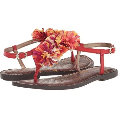 Sam Edelman Kids' Youth  Gillie Mini Sandals Bright Poppy Adjustable Strap Hawk1004 In Red