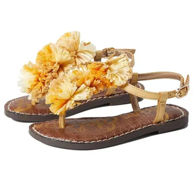Sam Edelman Kids' Youth  Gillie Mini Sandals Desert Sun Adjustable Strap Hawk954 In White
