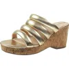 Sam Edelman Yuki Womens C Leather Slide In Gold