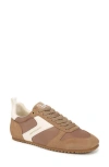 Sam Edelman Zaria Lace Up Sneaker Moss Green Suede In Khaki Moss/cream