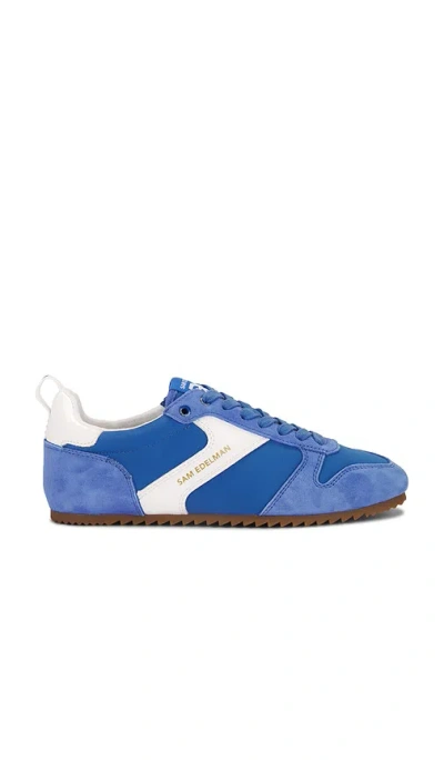 Sam Edelman Zaria Lace Up Sneaker Blue Breeze Suede