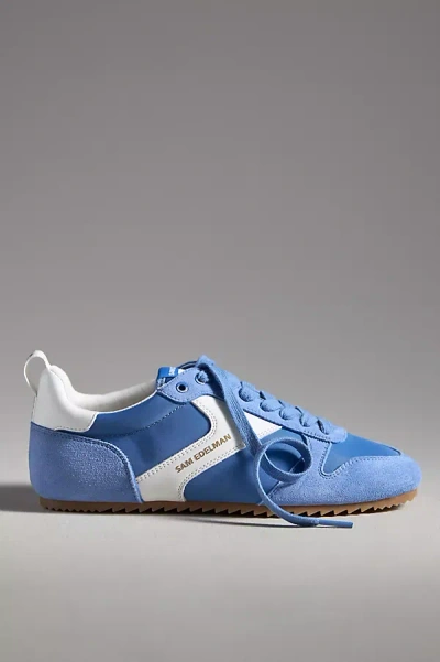 Sam Edelman Zaria Lace Up Sneaker Blue Breeze Suede