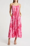 Sam Edelman Oversized Zebra Tank Dress In Pink Multi