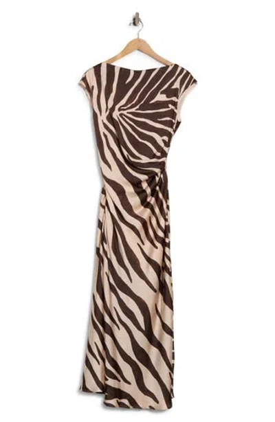 Sam Edelman Zebra Print Maxi Dress In Brown