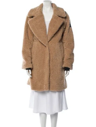 Pre-owned Sam Faux Fur Coat In Neutral