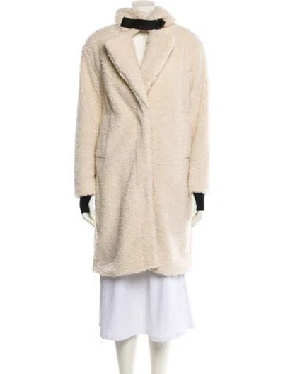 Pre-owned Sam Faux Fur Coat W/ Tags In Neutral