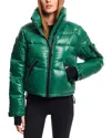 Sam Freestyle Cropped Puffer Coat In Green