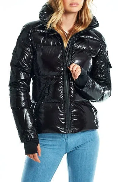 Sam . Freestyle Water Resistant Down Puffer Coat In Black