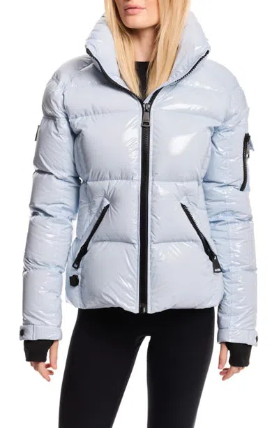 Sam . Freestyle Water Resistant Down Puffer Coat In Blue