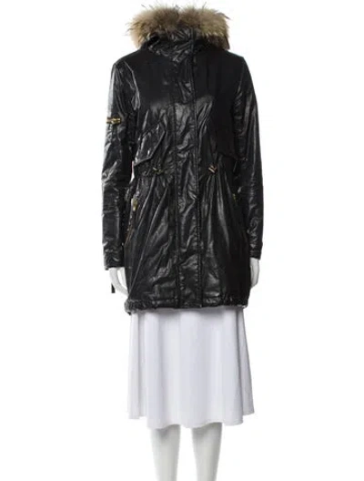 Pre-owned Sam Fur Coat In Black