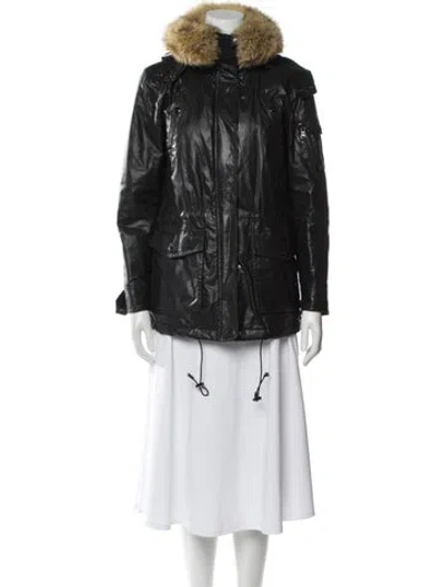 Pre-owned Sam Fur Coat In Black