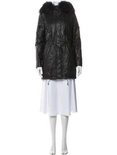 Pre-owned Sam Fur Coat In Gray