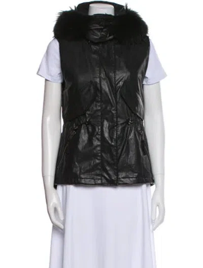 Pre-owned Sam Fur Jacket In Black