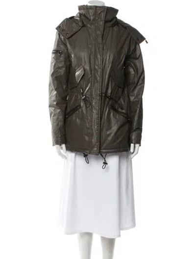 Pre-owned Sam Fur Jacket In Green